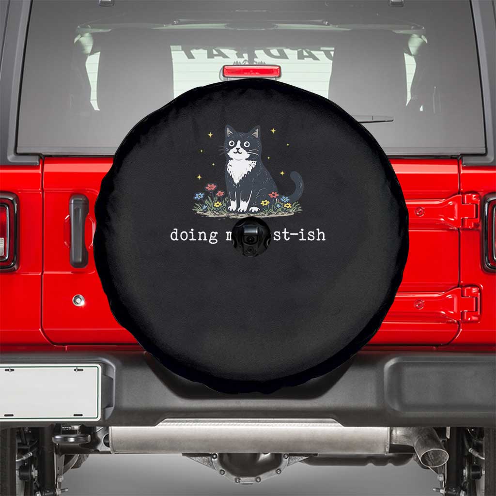 Doing My Best-ish Spare Tire Cover Funny Cat Sarcastic Joke