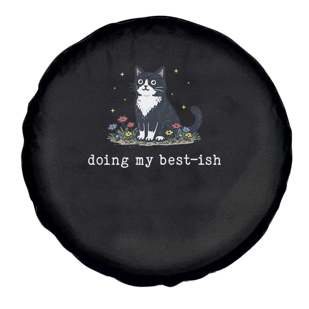 Doing My Best-ish Spare Tire Cover Funny Cat Sarcastic Joke