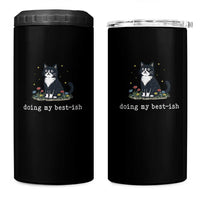 Doing My Best-ish 4 in 1 Can Cooler Tumbler Funny Cat Sarcastic Joke