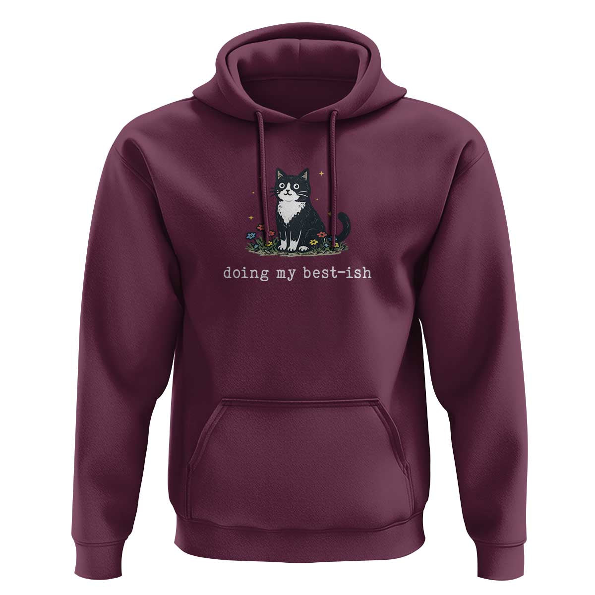 Doing My Best-ish Hoodie Funny Cat Sarcastic Joke