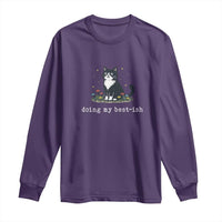 Doing My Best-ish Long Sleeve Shirt Funny Cat Sarcastic Joke
