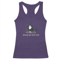 Doing My Best-ish Racerback Tank Top Funny Cat Sarcastic Joke