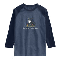 Doing My Best-ish Raglan Shirt Funny Cat Sarcastic Joke