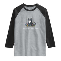 Doing My Best-ish Raglan Shirt Funny Cat Sarcastic Joke