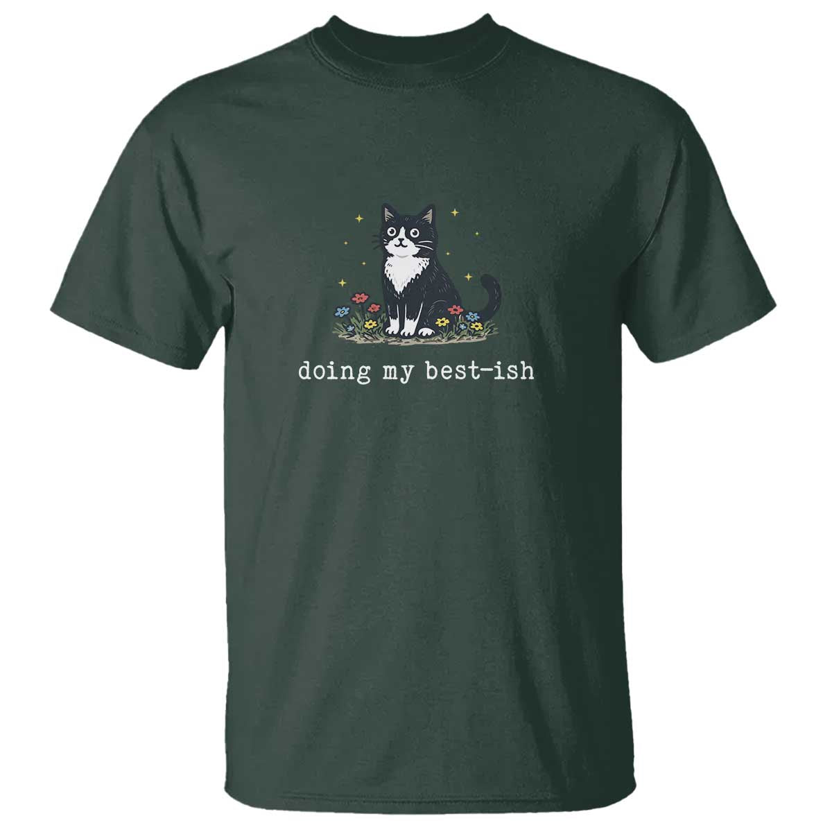 Doing My Best-ish T Shirt Funny Cat Sarcastic Joke