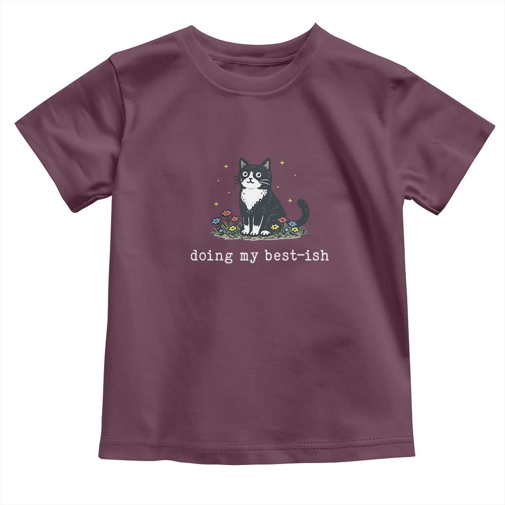Doing My Best-ish Toddler T Shirt Funny Cat Sarcastic Joke