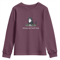 Doing My Best-ish Youth Sweatshirt Funny Cat Sarcastic Joke