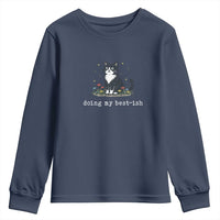 Doing My Best-ish Youth Sweatshirt Funny Cat Sarcastic Joke