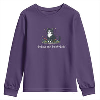Doing My Best-ish Youth Sweatshirt Funny Cat Sarcastic Joke