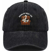 Doing My Best-ish Washed Cotton Baseball Cap Funny Silly Goose Sarcastic Joke