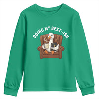 Doing My Best-ish Youth Sweatshirt Funny Silly Goose Sarcastic Joke