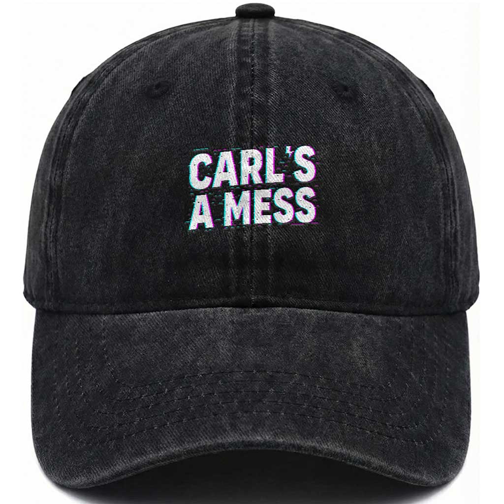 Carl's a Mess Washed Cotton Baseball Cap Funny Reality TV