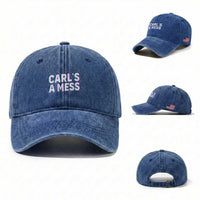 Carl's a Mess Washed Cotton Baseball Cap Funny Reality TV