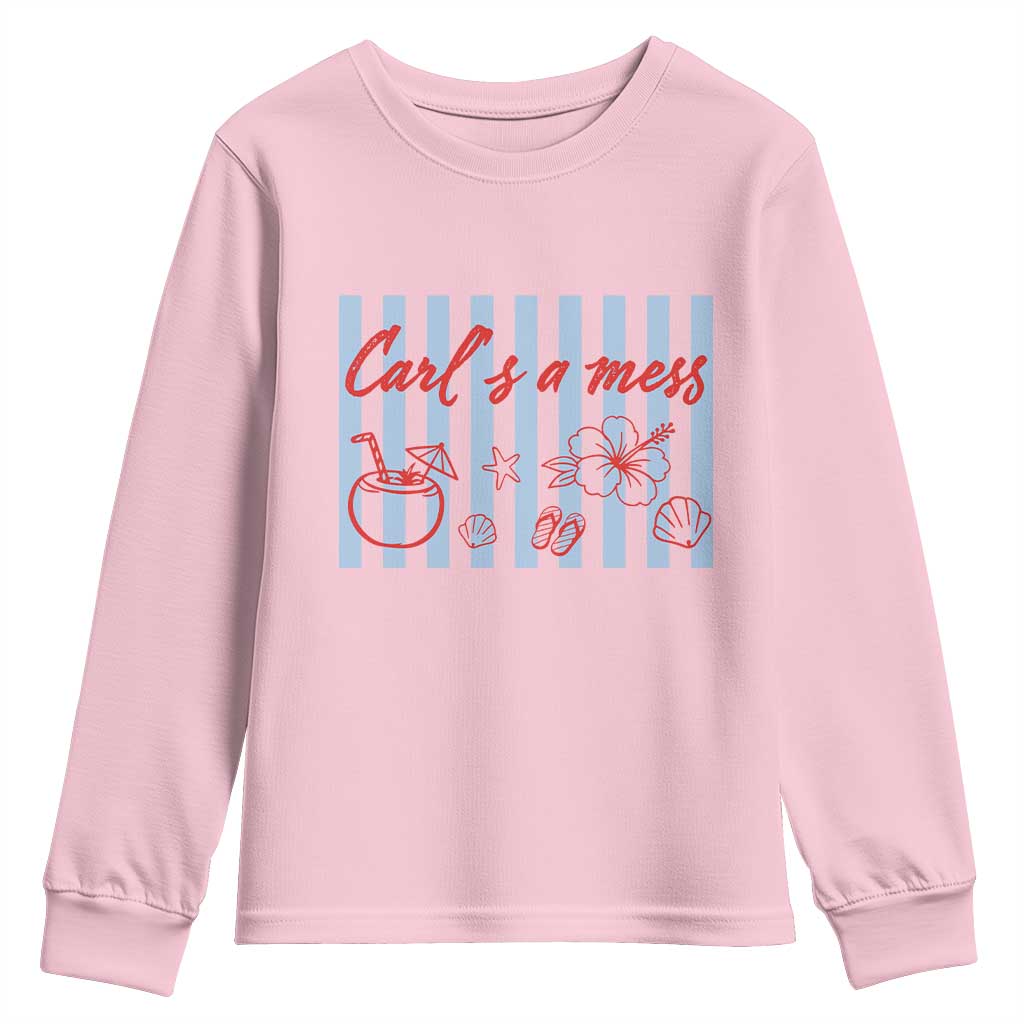 Carl's a Mess Youth Sweatshirt Viral Sarcastic Reality TV