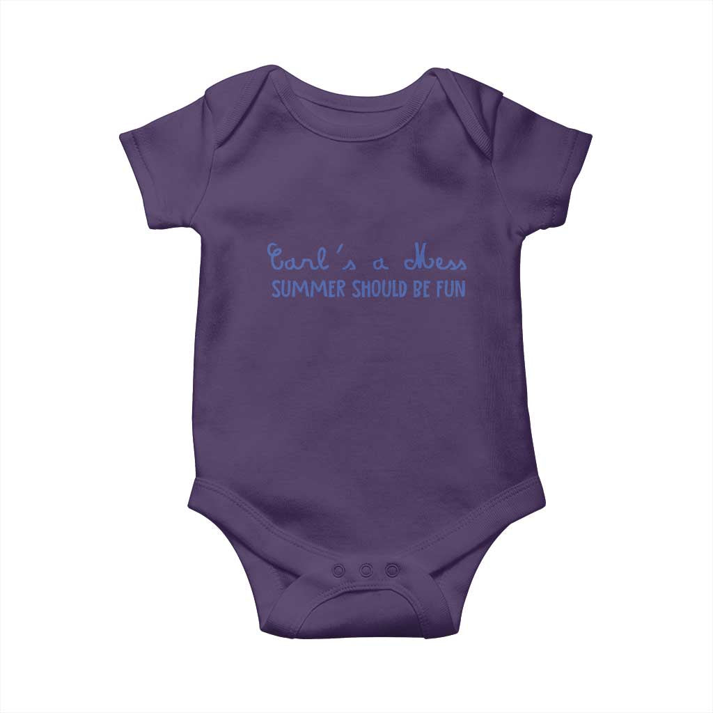 Summer Should be Fun Baby Onesie Funny Reality TV Carl's a Mess Meme