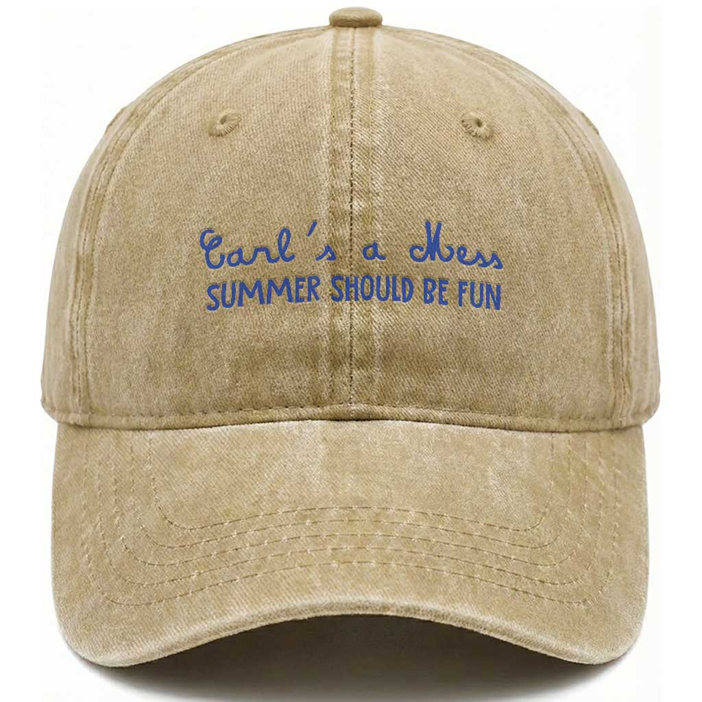 Summer Should be Fun Washed Cotton Baseball Cap Funny Reality TV Carl's a Mess Meme