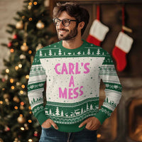 Carl's a Mess Ugly Christmas Sweater Viral Reality TV Quote Meme
