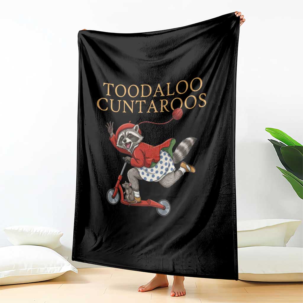 Toodaloo Cuntaroos Throw Blanket Funny Sarcastic Raccoon Inappropriate Meme