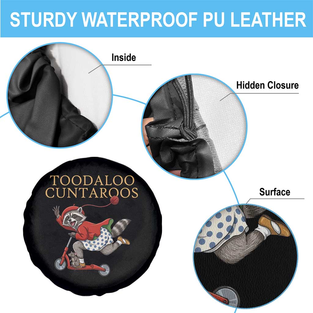 Toodaloo Cuntaroos Spare Tire Cover Funny Sarcastic Raccoon Inappropriate Meme