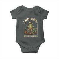 I Bury Things Maybe Plants Maybe People Baby Onesie Funny Gardening Frog Meme