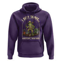I Bury Things Maybe Plants Maybe People Hoodie Funny Gardening Frog Meme