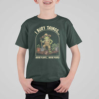 I Bury Things Maybe Plants Maybe People T Shirt For Kid Funny Gardening Frog Meme