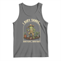 I Bury Things Maybe Plants Maybe People Tank Top Funny Gardening Frog Meme