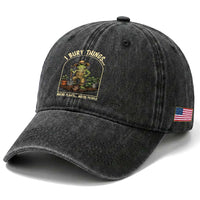 I Bury Things Maybe Plants Maybe People Washed Cotton Baseball Cap Funny Gardening Frog Meme