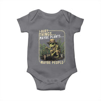 I Bury Things Maybe Plants Maybe People Baby Onesie Funny Sarcastic Frog Garden Lover
