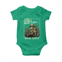 I Bury Things Maybe Plants Maybe People Baby Onesie Funny Sarcastic Frog Garden Lover