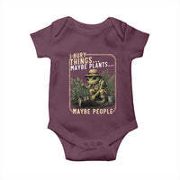 I Bury Things Maybe Plants Maybe People Baby Onesie Funny Sarcastic Frog Garden Lover