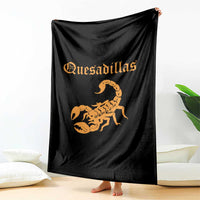 Quesadillas Scorpion Throw Blanket Burnt Orange Southwestern