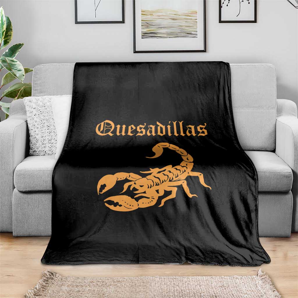 Quesadillas Scorpion Throw Blanket Burnt Orange Southwestern