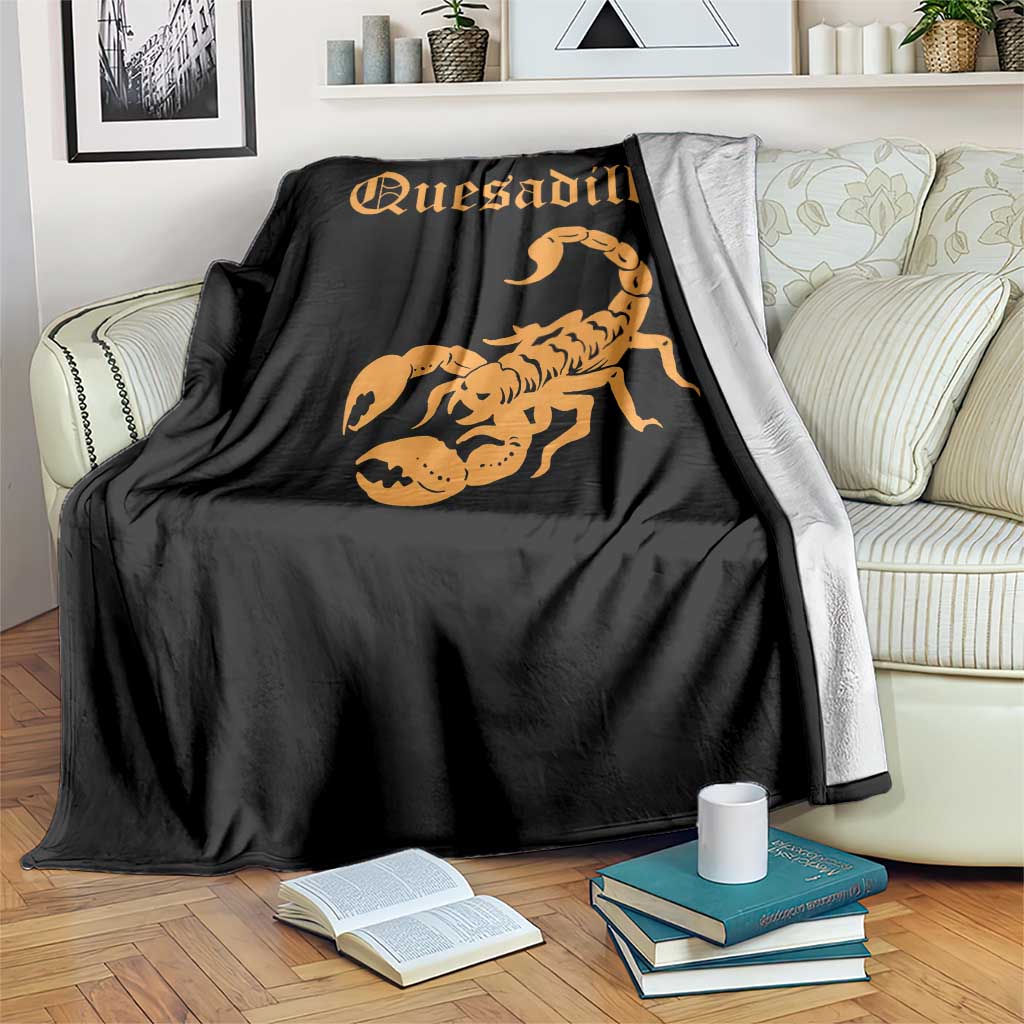 Quesadillas Scorpion Throw Blanket Burnt Orange Southwestern
