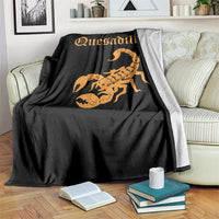 Quesadillas Scorpion Throw Blanket Burnt Orange Southwestern