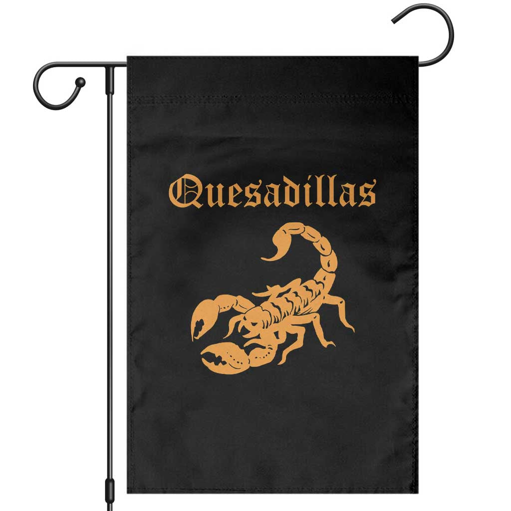 Quesadillas Scorpion Garden Flag Burnt Orange Southwestern