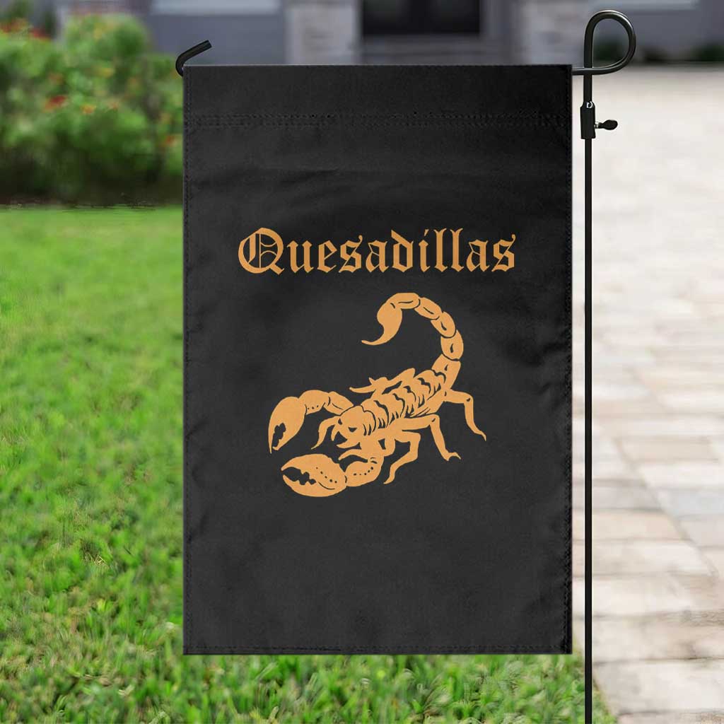 Quesadillas Scorpion Garden Flag Burnt Orange Southwestern