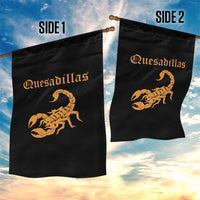 Quesadillas Scorpion Garden Flag Burnt Orange Southwestern