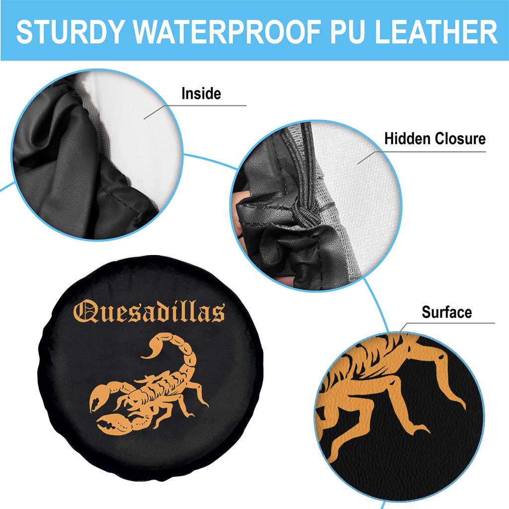 Quesadillas Scorpion Spare Tire Cover Burnt Orange Southwestern