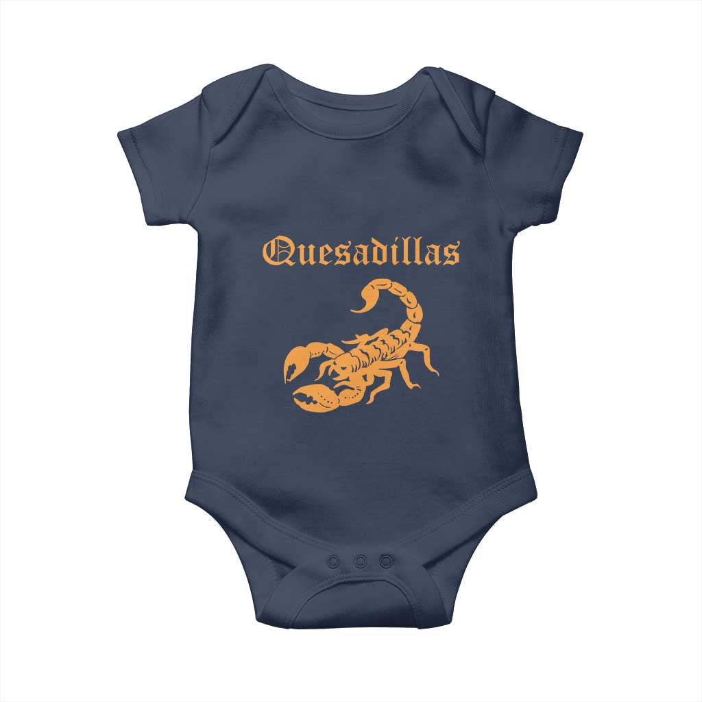 Quesadillas Scorpion Baby Onesie Burnt Orange Southwestern