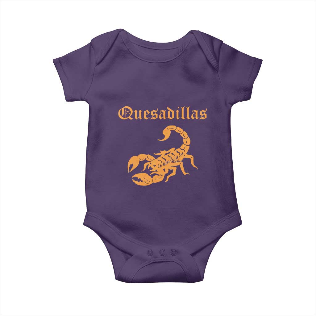 Quesadillas Scorpion Baby Onesie Burnt Orange Southwestern