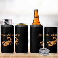 Quesadillas Scorpion 4 in 1 Can Cooler Tumbler Burnt Orange Southwestern
