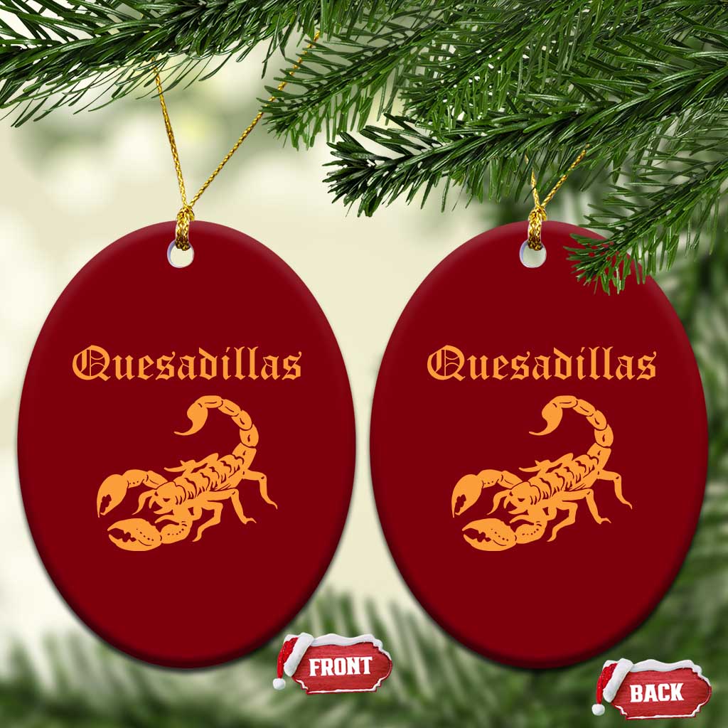 Quesadillas Scorpion Ceramic Ornament Burnt Orange Southwestern