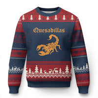 Quesadillas Scorpion Ugly Christmas Sweater Burnt Orange Southwestern