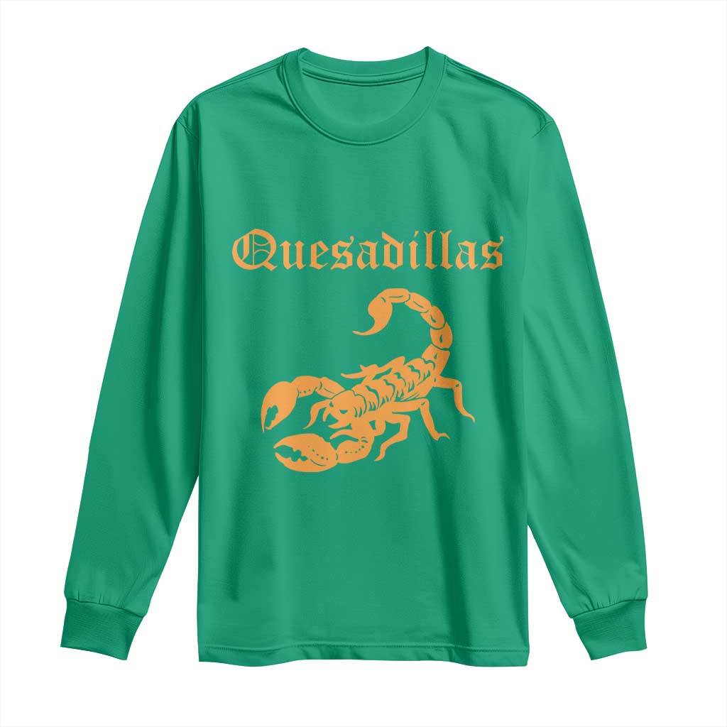 Quesadillas Scorpion Long Sleeve Shirt Burnt Orange Southwestern