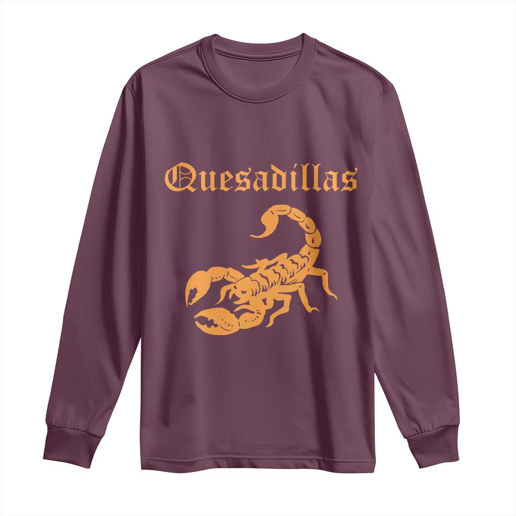 Quesadillas Scorpion Long Sleeve Shirt Burnt Orange Southwestern