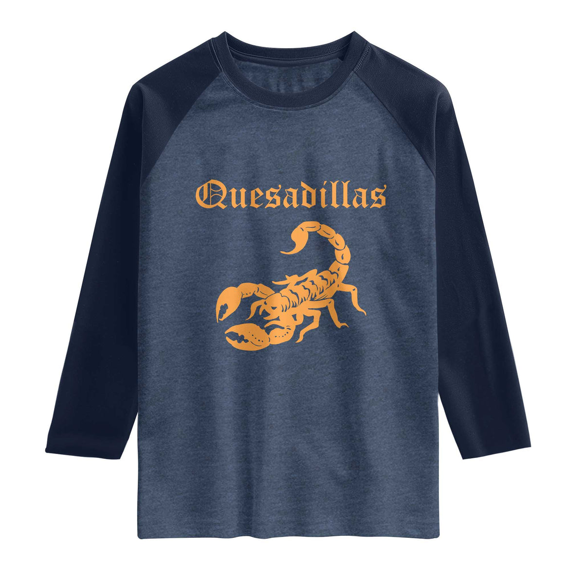Quesadillas Scorpion Raglan Shirt Burnt Orange Southwestern