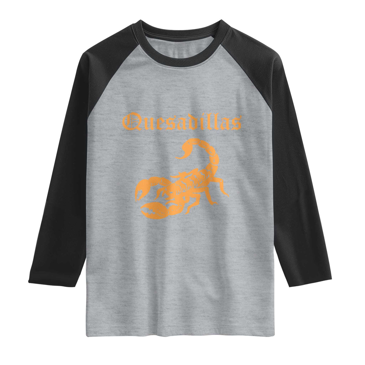 Quesadillas Scorpion Raglan Shirt Burnt Orange Southwestern