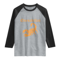 Quesadillas Scorpion Raglan Shirt Burnt Orange Southwestern