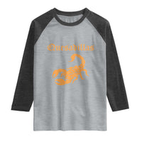 Quesadillas Scorpion Raglan Shirt Burnt Orange Southwestern